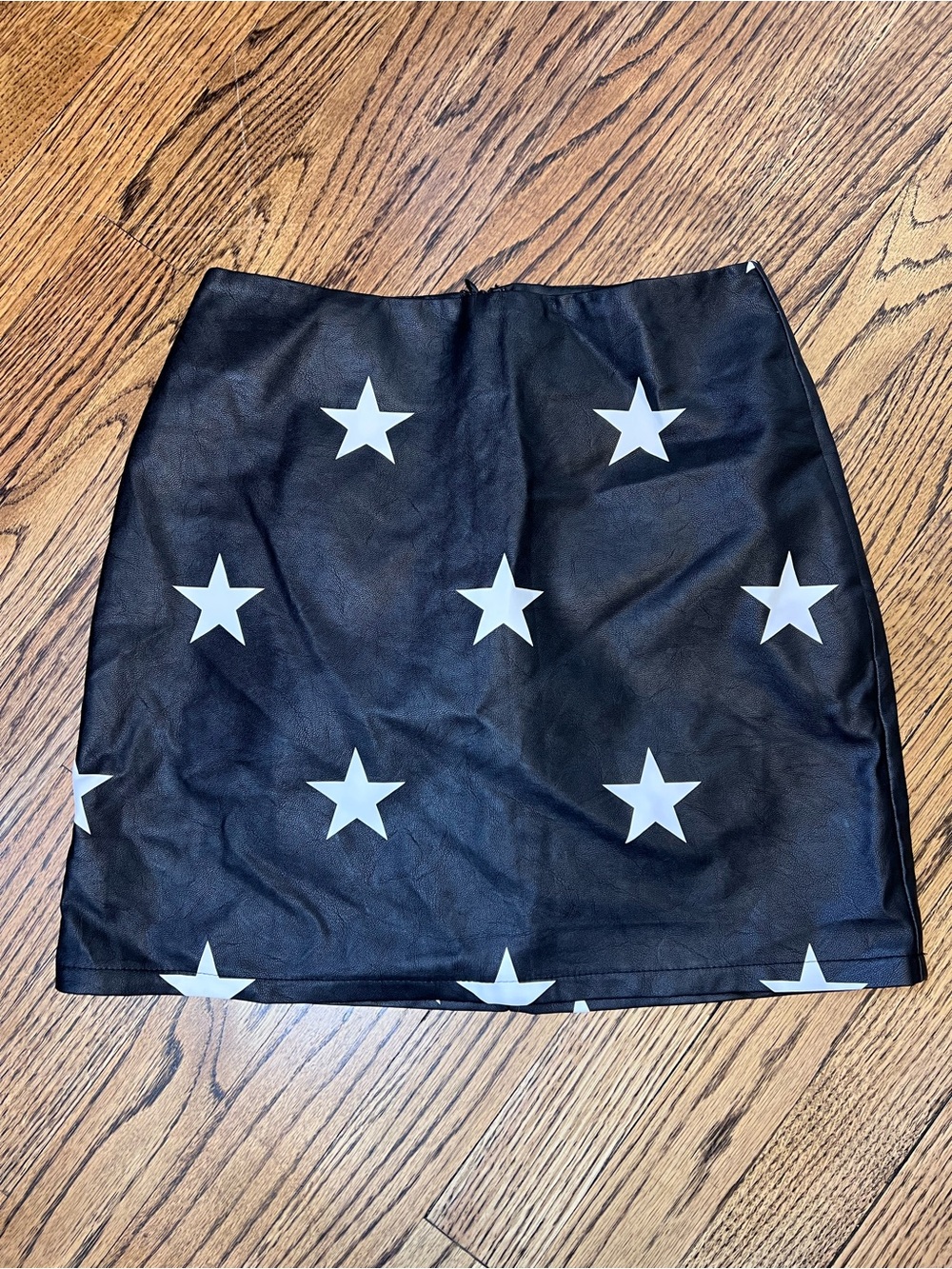 Altar'd State Size XS Black White Star Mini Skirt Pleather Festival Americana